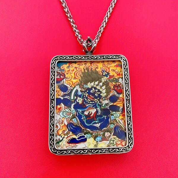 Decorative Alloy Pendant - Metal Frame Thangka Art Collection - Image 4