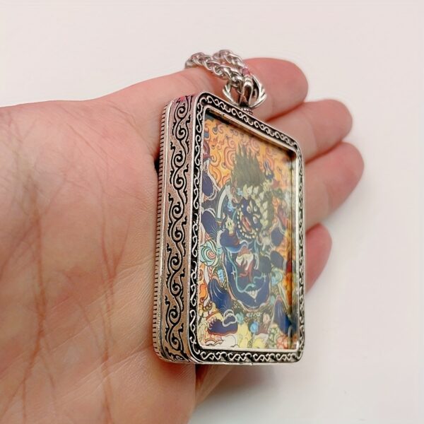 Decorative Alloy Pendant - Metal Frame Thangka Art Collection - Image 5
