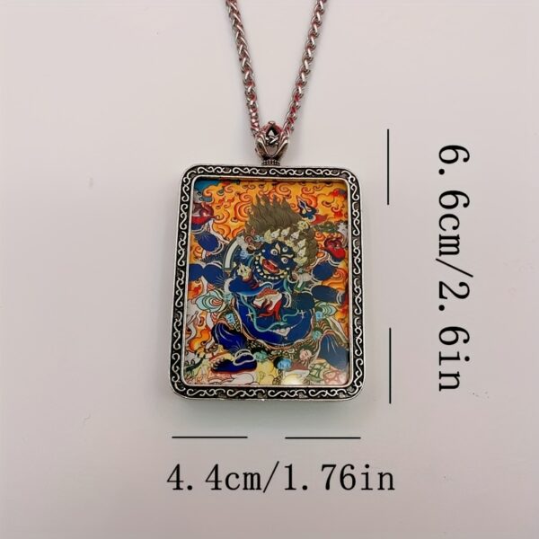 Decorative Alloy Pendant - Metal Frame Thangka Art Collection - Image 6