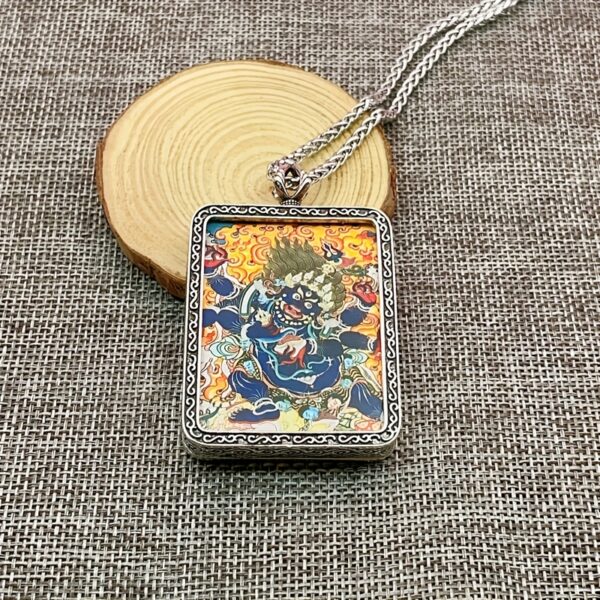 Decorative Alloy Pendant - Metal Frame Thangka Art Collection - Image 7